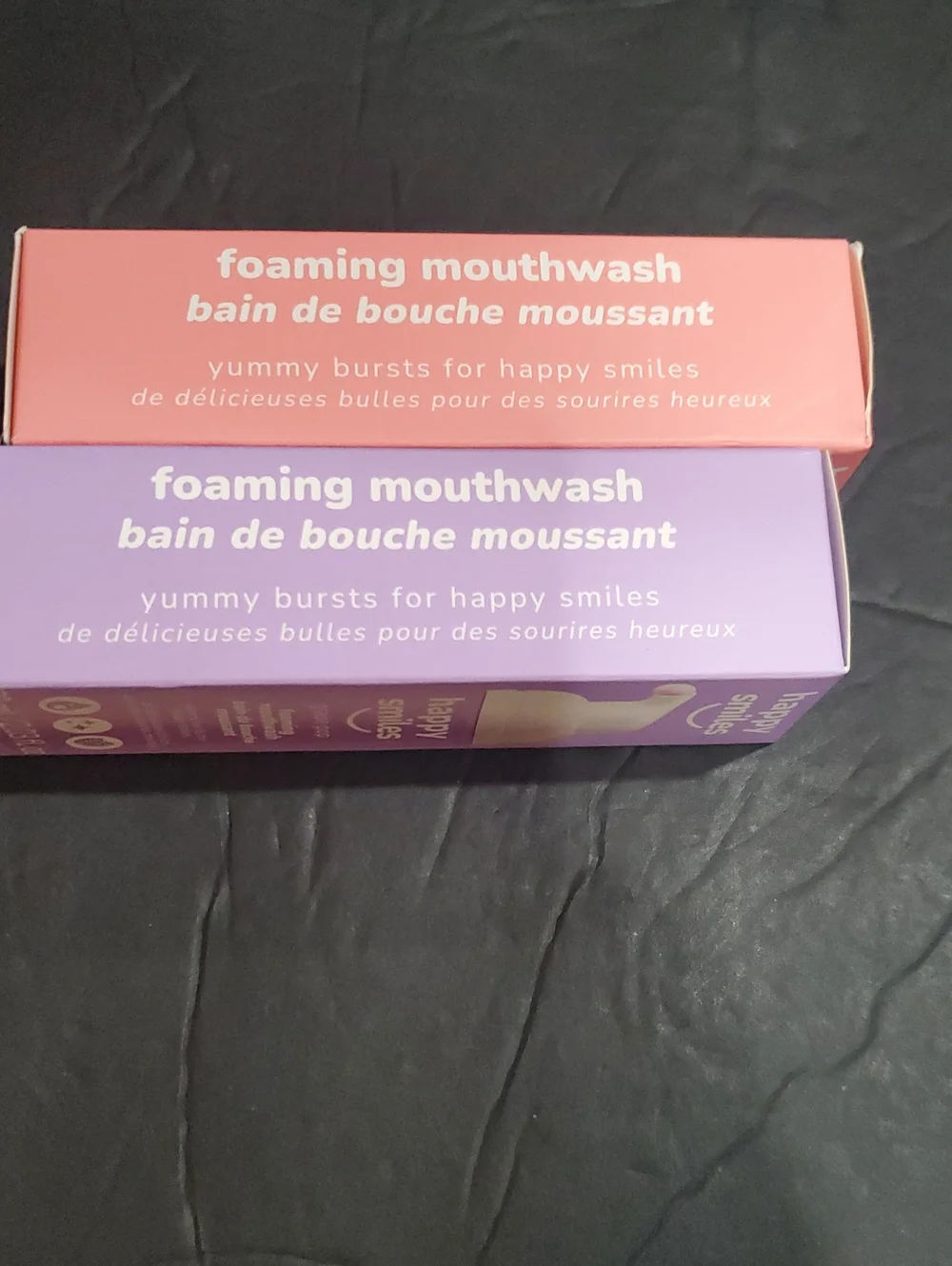Happy Smiles 2pack Grape pop and Strawberry splash foaming mouthwash for kids